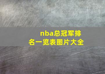 nba总冠军排名一览表图片大全