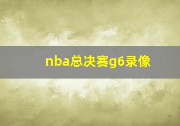 nba总决赛g6录像