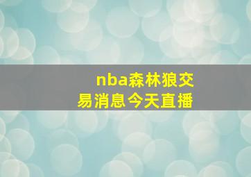 nba森林狼交易消息今天直播