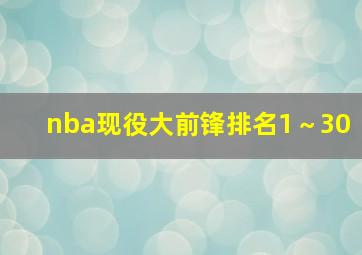 nba现役大前锋排名1～30