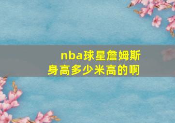 nba球星詹姆斯身高多少米高的啊