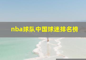 nba球队中国球迷排名榜