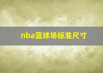 nba篮球场标准尺寸