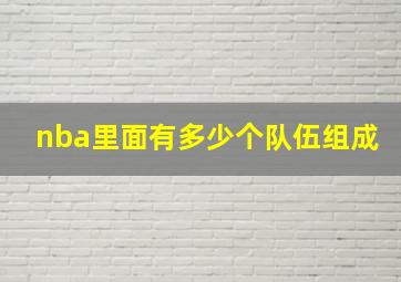 nba里面有多少个队伍组成