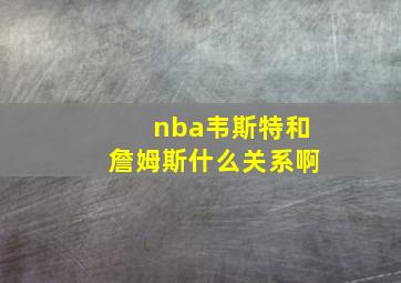 nba韦斯特和詹姆斯什么关系啊