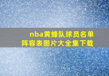 nba黄蜂队球员名单阵容表图片大全集下载