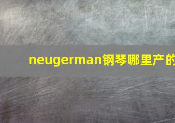 neugerman钢琴哪里产的