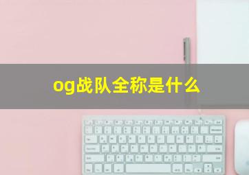 og战队全称是什么