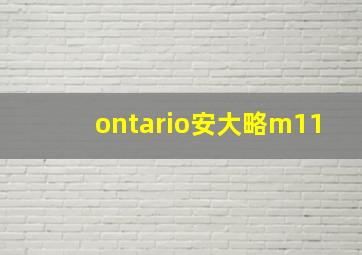 ontario安大略m11