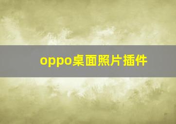 oppo桌面照片插件