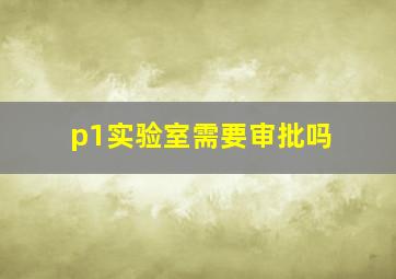 p1实验室需要审批吗