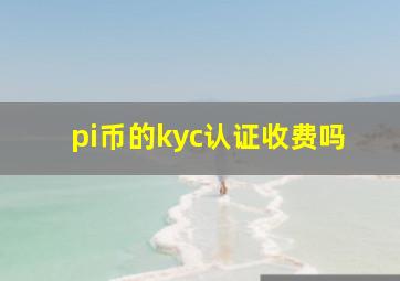 pi币的kyc认证收费吗