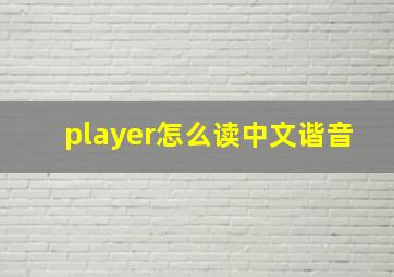 player怎么读中文谐音