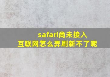 safari尚未接入互联网怎么弄刷新不了呢