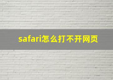 safari怎么打不开网页