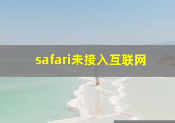 safari未接入互联网