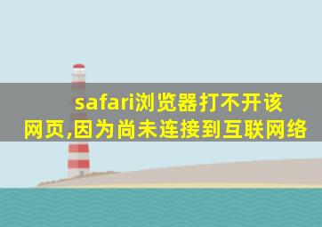 safari浏览器打不开该网页,因为尚未连接到互联网络