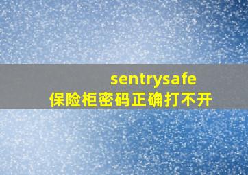 sentrysafe保险柜密码正确打不开