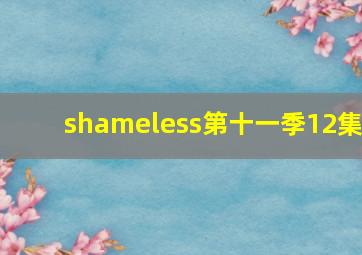 shameless第十一季12集