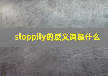 sloppily的反义词是什么