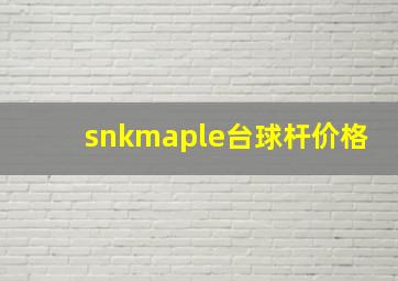 snkmaple台球杆价格