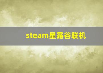 steam星露谷联机