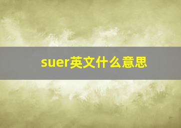 suer英文什么意思