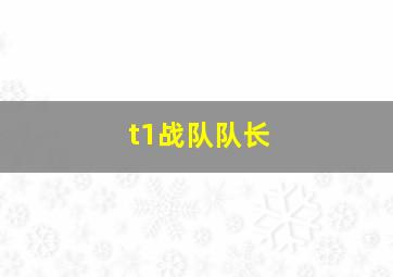 t1战队队长