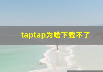 taptap为啥下载不了