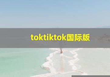 toktiktok国际版