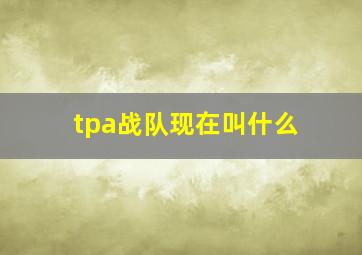 tpa战队现在叫什么