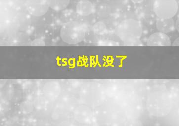 tsg战队没了