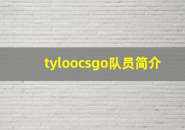 tyloocsgo队员简介