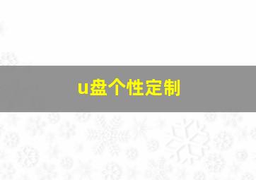 u盘个性定制