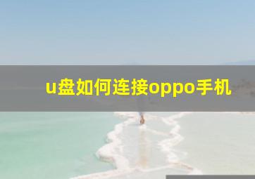 u盘如何连接oppo手机