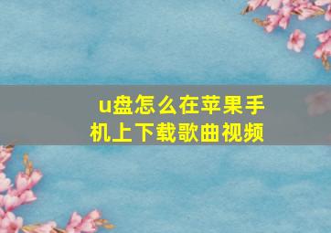 u盘怎么在苹果手机上下载歌曲视频