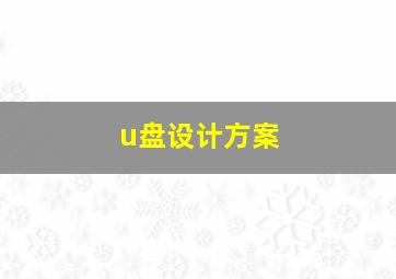 u盘设计方案