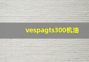 vespagts300机油