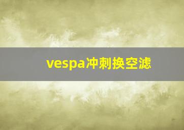 vespa冲刺换空滤