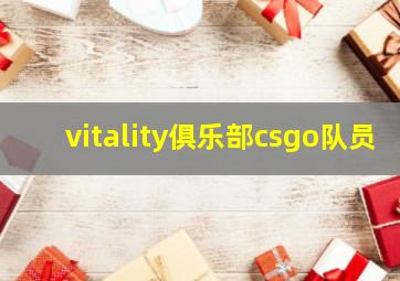 vitality俱乐部csgo队员