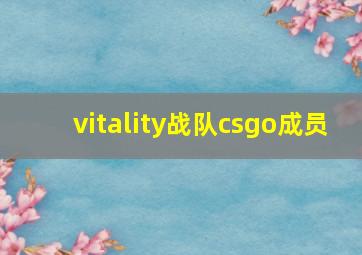 vitality战队csgo成员