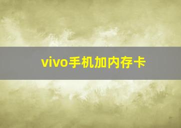 vivo手机加内存卡