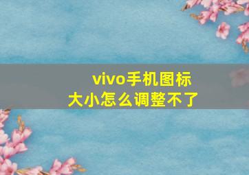 vivo手机图标大小怎么调整不了