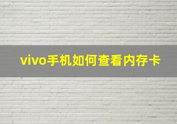 vivo手机如何查看内存卡