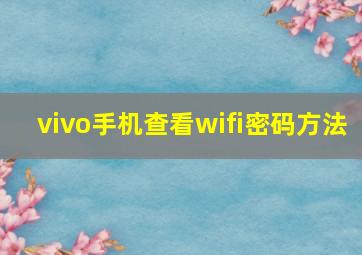 vivo手机查看wifi密码方法