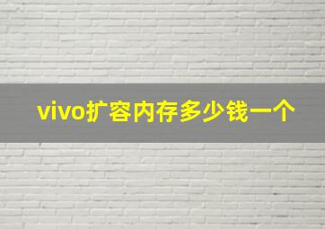 vivo扩容内存多少钱一个