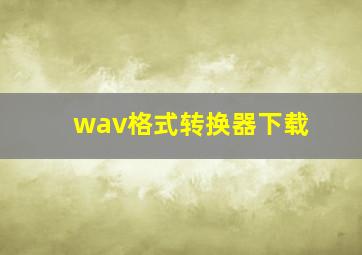 wav格式转换器下载