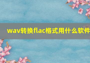 wav转换flac格式用什么软件