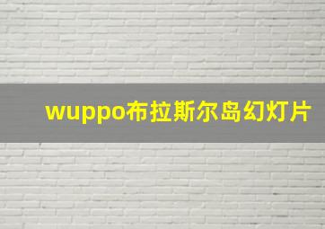 wuppo布拉斯尔岛幻灯片