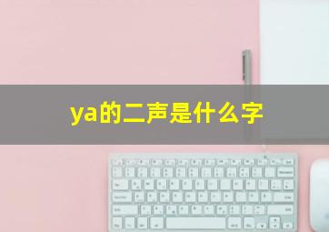 ya的二声是什么字